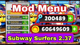 Subway Surfers 2.37.0 MOD MENU: Mua Sắm, Vô Hạn Tất Cả, Bay, Nhảy, Bất Tử, điểm cao, Không QC