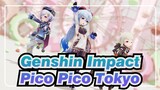 Genshin Impact | [MMD] Trio yang Sangat Imut Sedang Menunggumu!!!! Pico Pico Tokyo