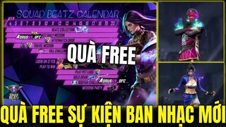 Free Fire - Sự Kiện FREE Đồ Ban Nhạc Mới Của Free Fire Cực Khủng, Tất Cả Quà Sự Kiện Squad Beatz