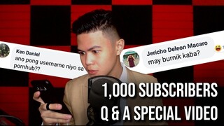 1,000 Subscribers Special Video (Q & A)