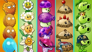 PvZ 2 Discovery - All Plants Have Same Shapes Evolution NOOB x PRO x HACKER x GOD