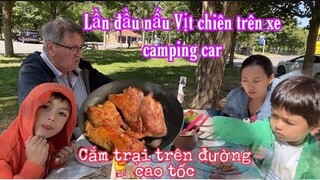 Vịt chiên giòn rau trộn/bữa cơm gia đình bên đường cao tốc/camping/Cuộc sống pháp