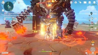 [Genshin Impact 2.0] Xingqiu hack dame bay màu 2 thủ vệ lv95