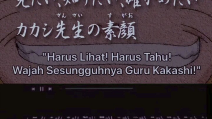 Sisi Gelap Sasuke saat ingin melihat wujud asli kakashi hatake