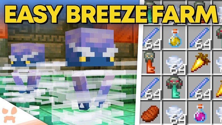 NEW BEST MINECRAFT 1.21 BREEZE FARM | Trial Chamber Loot, Easy, Efficient