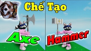 Hướng Dẫn Chế Tạo AXE + HAMMER Trong SKY BLOCK 🗿 New Update ( Roblox )