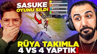 EKİPLE CEZALI 4 VS 4 😱 KENDİ RÜYA 4'LÜMÜ KURDUM!! (SASUKEYE OYUN SİLDİRDİLER!) | PUBG MOBILE