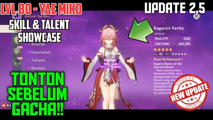 Genshin Impact - LvL 80 Yae Miko Skills & Talents Showcase