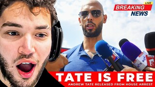 Adin Ross Reacts To Andrew Tate Being Free'd