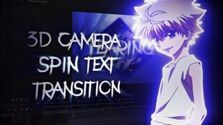 3D camera spin text transition | after effects amv tutorial