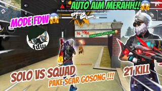 SOLO VS SQUAD 21 KILL PAKE SCAR GOSONG! AUTO AIM MERAH😱