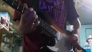 A boy playing guitar (parting time by Rockstar cover)