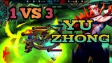 MLBB VELOCITY || yu Zhong 1 vs 3 || mlbb edit || Mobile legends