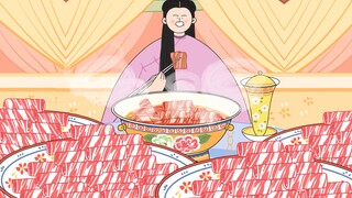 -The Legend of Zhen Huan animated mukbang｜An Lingrong’s immersive mutton-shabu-shabu~