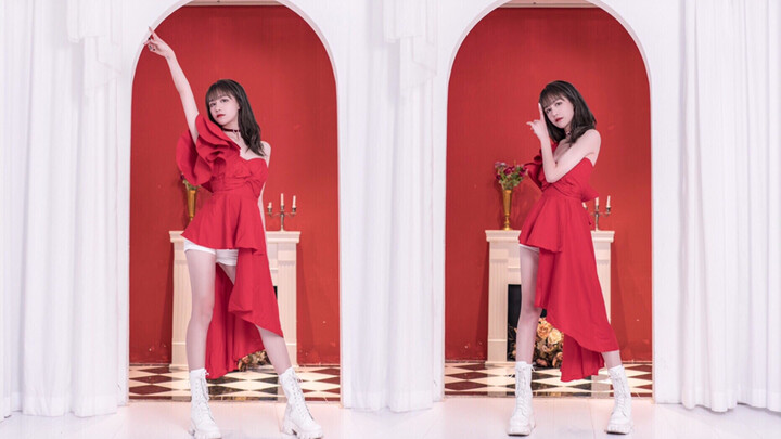 [Tarian][K-pop] Tarian seksi lagu <SOLO> dalam gaun merah|Blackpink