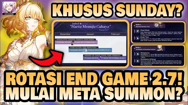 MULAI META SUMMON??! Rotasi End Game Konten 2.7!! 🤔 | Honkai: Star Rail