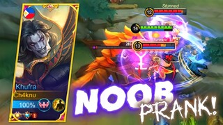 NOOB KHUFRA PRANK!! | NO SKIN JUST PURE SKILL! (WIN or LOSE) | MLBB