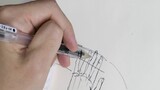 [Raja Kaleng Kosong] Belajar menggambar tangan dengan segitiga sama kaki Gunakan segitiga sama kaki 