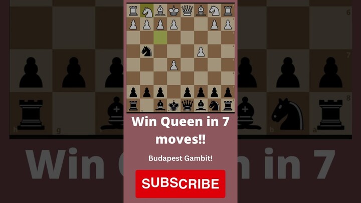 Win Queen in 7 Moves 🔥🔥 Budapest Gambit 🔥