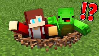 Who DRAGGED Mikey and JJ Into the Scary Tunnel in Minecraft? - Maizen