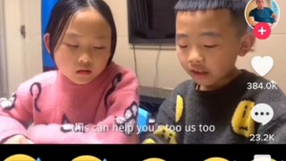 tiktok中国兄妹读英语火了