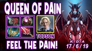 Topson Queen of Pain Midlane Gameplay 17 KILLS | FEEL THE PAIN! | Dota 2 Expo TV