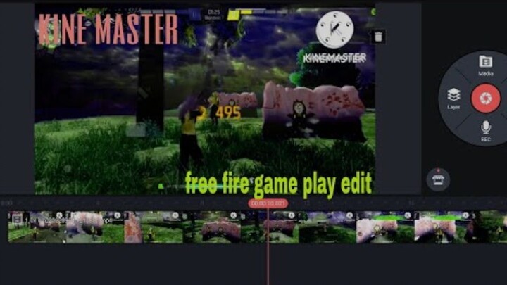 free fire game play edit 💥!! kine master castom room game play 2022 nwe video