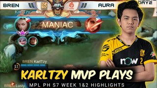 KARLTZY MVP PLAYS - MPL PH S7 HIGHLIGHTS PART 1