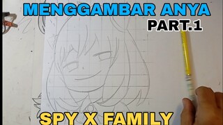 menggambar anya spy x family part.1