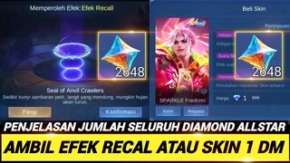 DRAW RECALL TASTAS ATAU BELI SKIN ?? PENJELASAN CARA GUNAKAN PROMO DIAMOND ALLSTAR MLBB 2024