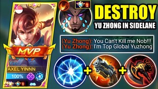 YIN VS MALAYSIA NO.1 YU ZHONG | NEW SPELL TO COUNTER PRO YU ZHONG IN EXP/SIDELANE | MOBILE LEGENDS