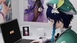 [Anime] [Genshin Impact] Barbatos chơi game