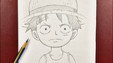 Easy to draw | how to draw kid luffy [ONE PIECE ] step-by-step