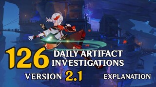 [Version 2.1] 126 Daily Artifact Investigations | Route Changes Explanation | Genshin Impact