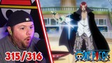 Shanks Meets Whitebeard | One Piece REACTION - Episode 315 & 316