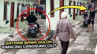 Maling Apes !! Pelaku Ketahuan oleh Satpam Saat Mencuri Motor !! Untung Ada CCTV