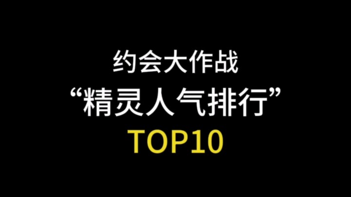 约会大作战精灵人气排行