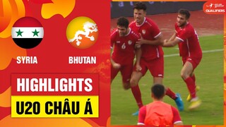 Highlights : U20 Syria - U20 Bhutan | Chiến thắng nhọc nhằn, bàn thắng đẹp mắt