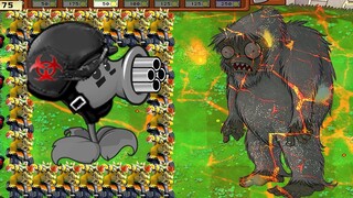 Plants vs Zombies Hack ❄ gatling pea color loss vs gargantua  ❤136