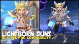 LIGHTBORN SKINS  BUT THEY'RE IN LOW QUALITY MODE | MOBILE LEGENDS LITE VERSION | MOBILE LEGENDS WTF