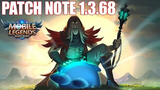 SKIN BARU, HERO BARU, HERO BUFF/NERF, EVENT BARU - PATCH NOTE 1.3.68 MOBILE LEGENDS