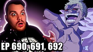 One Piece REACTION Episode 690, 691, & 692