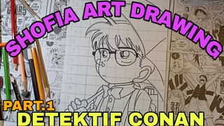drawing anime detektif Conan part.1