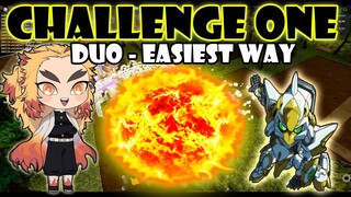 BEATING CHALLENGE 1 DUO NORMAL MODE WITH A FRIEND (EASIEST WAY) - ALL STAR TOWER DEFENSE