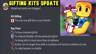 (Giveaway Ended) Gifting Kits Update Roblox Bedwars