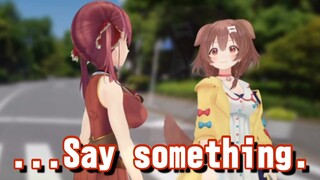 な ん か い え よ / Say something.