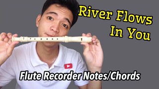 RIVER FLOWS IN YOU (EASY FLUTE RECORDER TUTORIAL WITH LETTER NOTES)