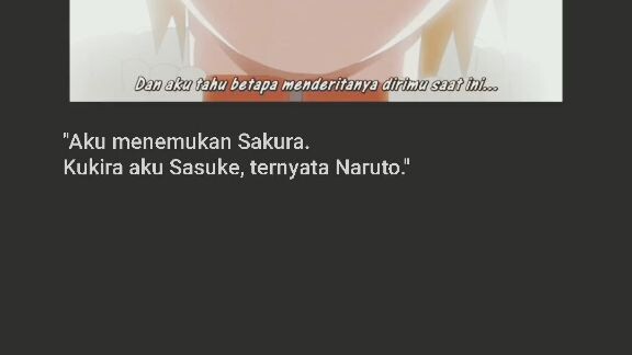 Aku menemukan sakura, ku kira aku Sasuke, ternyata naruto.