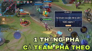 LIÊN QUÂN : Gà Rán Đến Phát Điên Với Mấy Thánh Này Mất - 1 Thằng Phá Cả Team Phá Theo