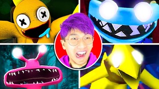 RAINBOW FRIENDS 2 ALL NEW JUMPSCARES vs OLD! (LANKYBOX REACTION!)